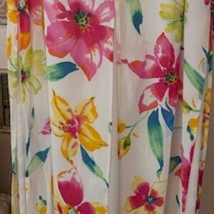 New Cache Dressy Sheer Hawaiian Wide Leg Pants